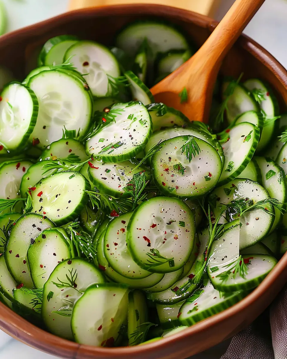 Cucumber Salad Delight: Refreshing Twist with Turkey Bacon
