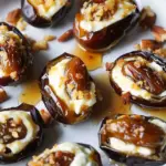 Mascarpone Stuffed Dates with Maple Drizzle