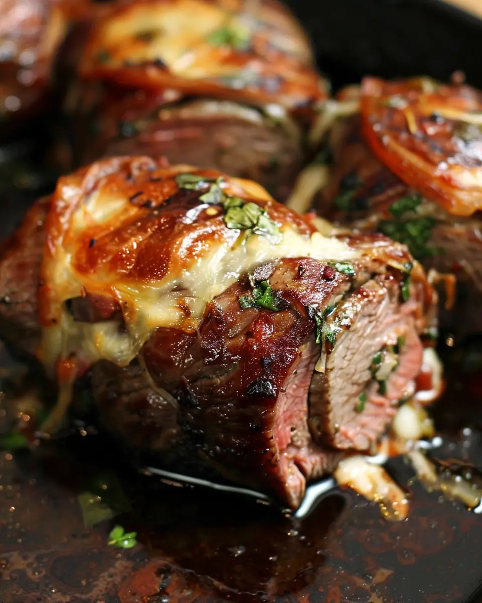 Italian Stuffed Flank Steak: A Juicy Twist with Turkey Bacon