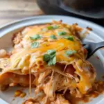 Crockpot Chicken Enchilada Casserole