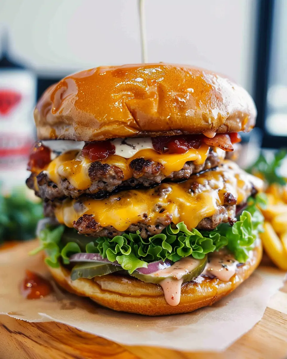 Crack Burger: Indulgent Flavor Packed with Turkey Bacon and Chicken Ham