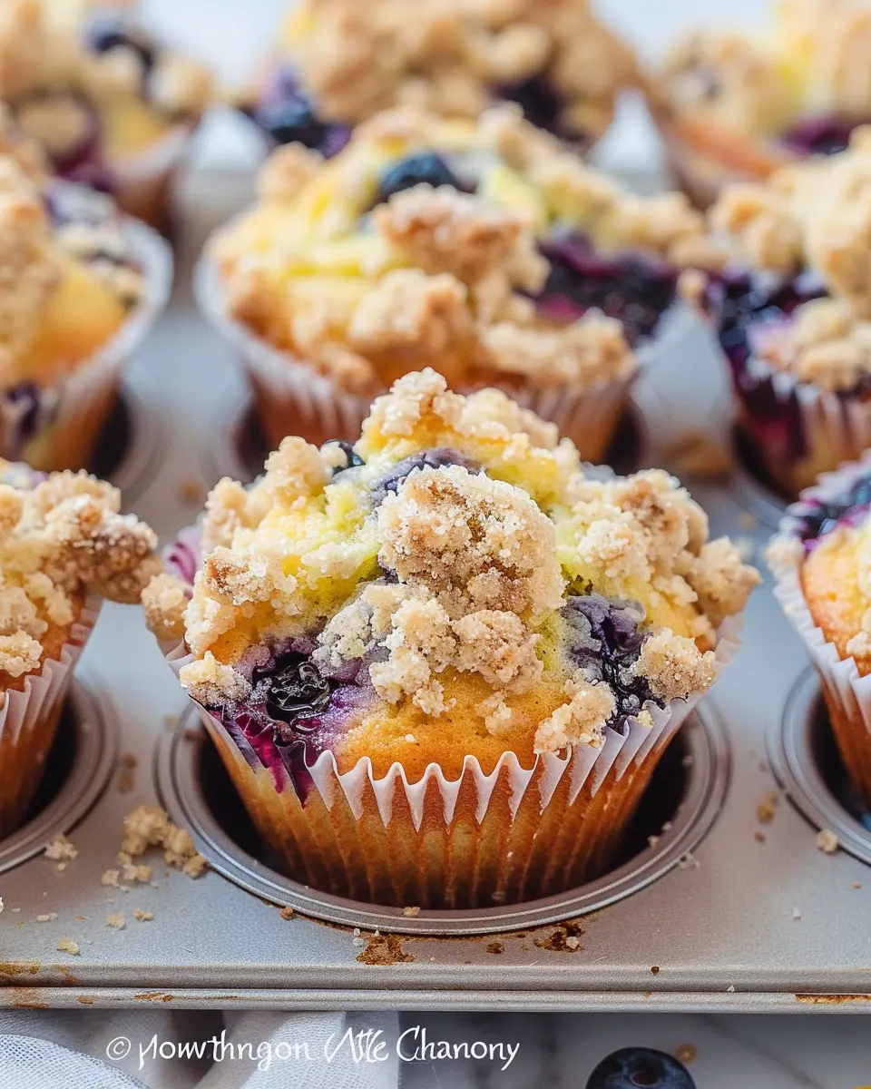 Bakery Style Lemon Blueberry Streusel Muffins for Joyful Mornings